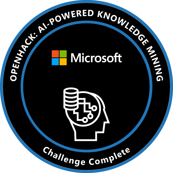 OpenHack: AI-Powered Knowledge Mining Badge